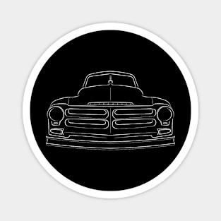 Front/Profile - Studebaker Pickup - stencil, white Magnet